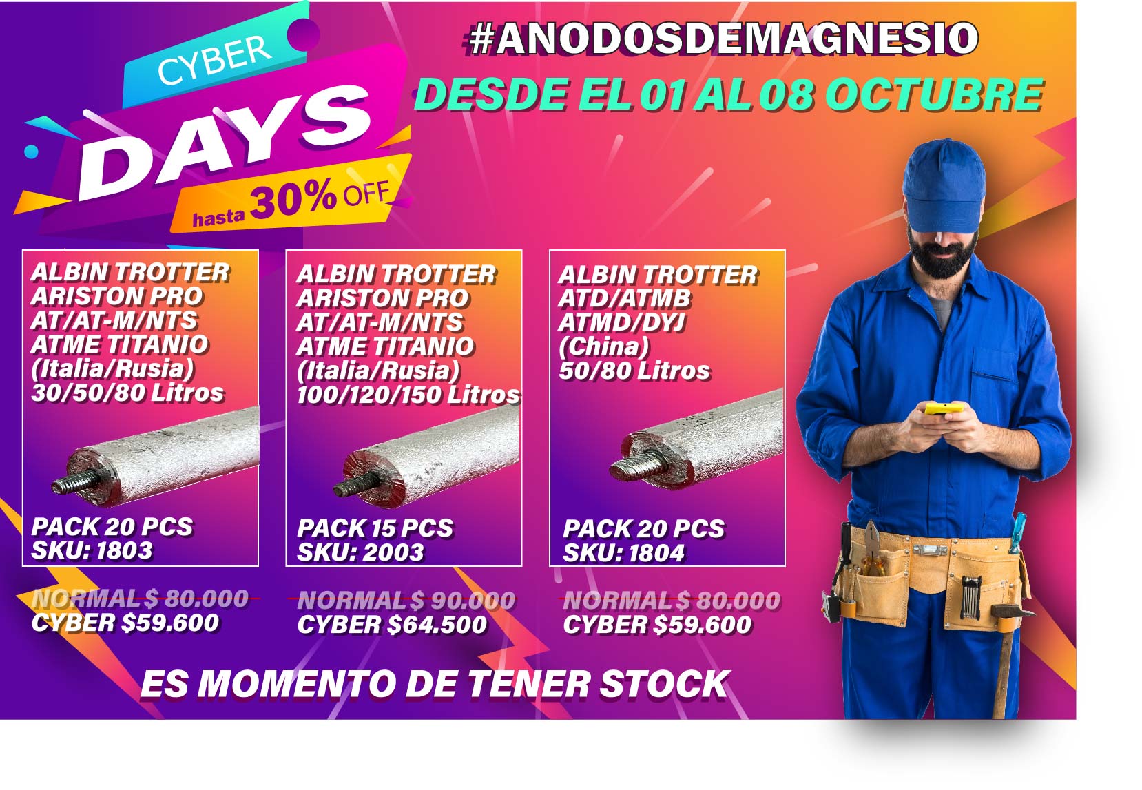 ¡LLEGÓ EL CYBER 2025, A PARTIR DEL 01 AL 08 DE OCTUBRE, CON DESCUENTOS IMPERDIBLES!